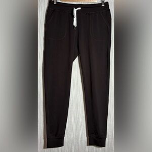 ZYIA Brown Jogger Pants with White Drawstring